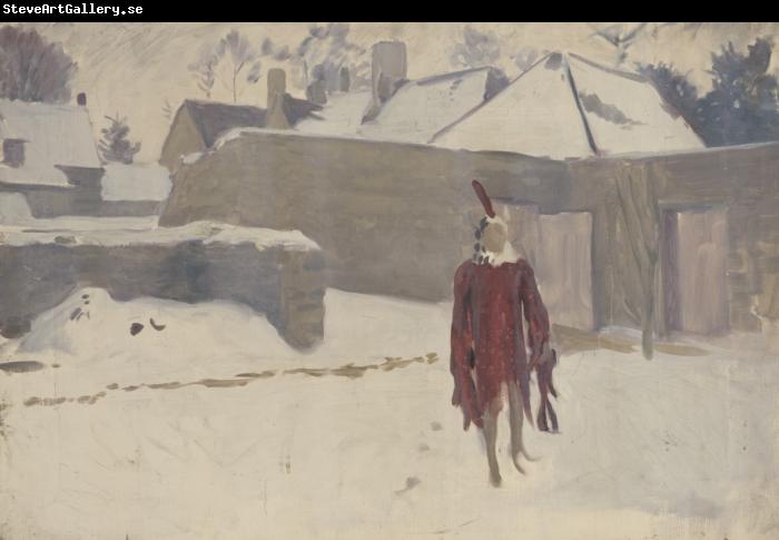 John Singer Sargent Mannikin in the Snow